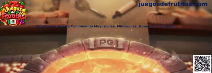 Guía para crear una contraseña segura combinando letras mayúsculas, minúsculas, números y símbolos en Juegos de Frutitas