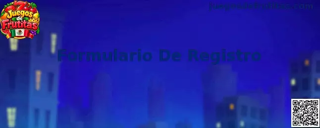 Formulario De Registro de Juegos de Frutitas