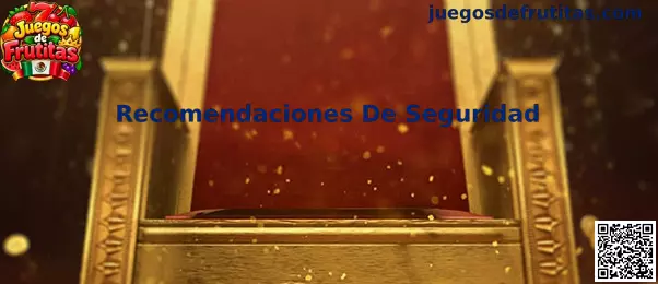 Guía visual de recomendaciones de seguridad para proteger una cuenta de Juegos de Frutitas